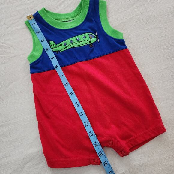 Vintage Airplane Color Block Romper 6-9 months - Picture 4 of 5